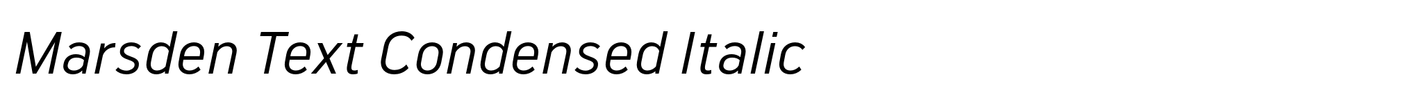 Marsden Text Condensed Italic image